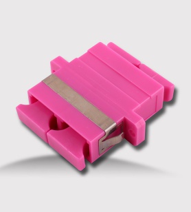 SC duplex adaptor violet