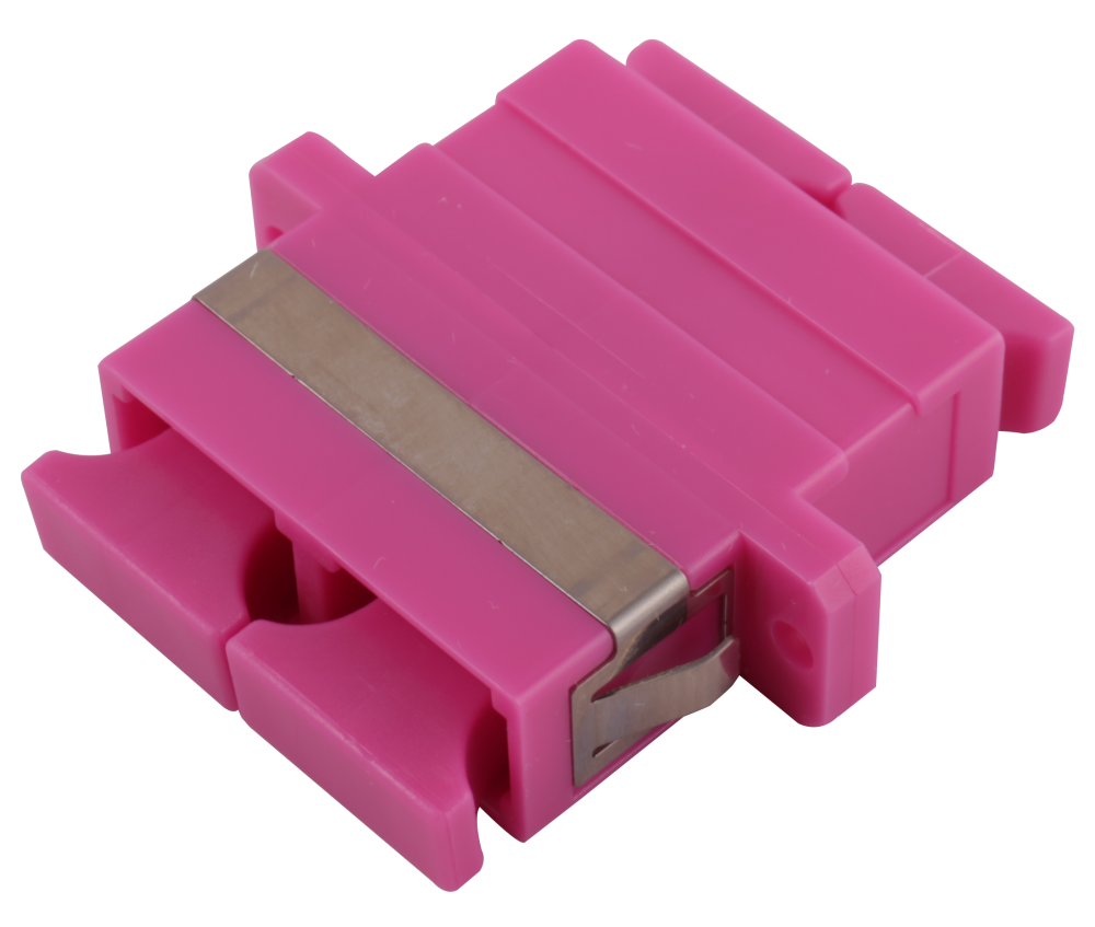SC duplex adaptor violet