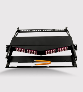 1U 96 fiber angled panel