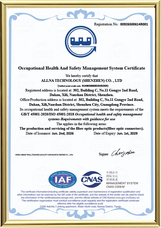 ISO45001 Certificate
