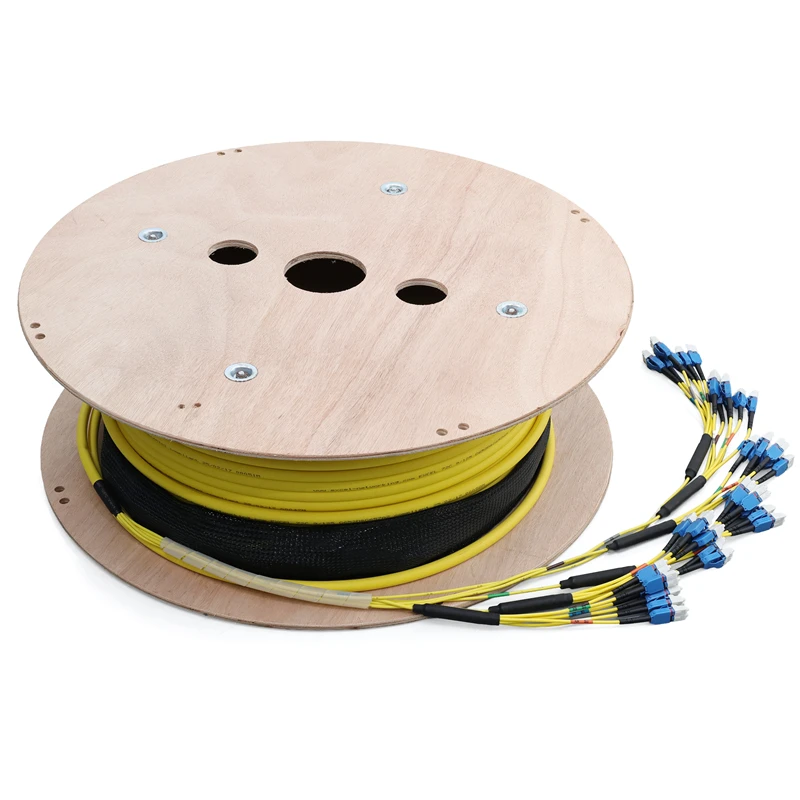 Multi-fiber 72xLC -72xLC with cable reel