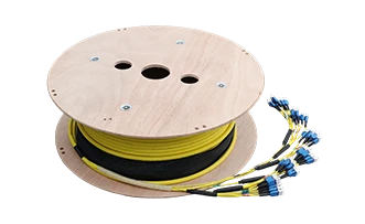 Multi-fiber 72xLC -72xLC with cable reel